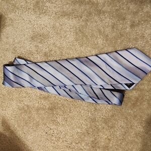 Mens Sillk Tie Blue Stripe